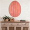 Homeroots 24" X 18" Red Reclaimed Wood Egg Shaped Wall Decor 384897 - alternate 2