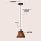 Jonathan Y Hattie 8.8 in. 1-Light Coastal Bohemian Metal and Woven Rattan LED Pendant Light, Black/Dark Brown JYL5711B - alternate 2