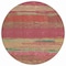 Homeroots 8' Blush Round Abstract Washable Indoor Outdoor Area Rug 608633 - alternate 2