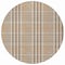 Homeroots 8' Brown And Beige Round Plaid Washable Indoor Outdoor Area Rug 601466 - alternate 2