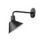 Homeroots Wide Shade Matte Black LED Wall Light 398461 - alternate 1