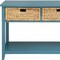 Homeroots 44" Teal Blue Solid Wood Console Table 286387 - alternate 2