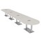 Skutchi Designs Racetrack Conference Table With Power, 48 in W, 240 in L, Ivory HAR-RAC-48X240-DOU-K458-ESIL - alternate 1