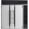 Vdomdoors Front Exterior Prehung Aluminum Double Doors Ronex1011 Grey Top Transom Mirrored Clear Glass Entry RONEX1011DEXD-GRE-W72+14xH96+12-LH-I - alternate 1