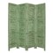 Homeroots 84" Green Rustic Wood Folding Four Panel Screen Room Divider 274882 - alternate 2