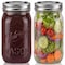 Nutrichef 2-Pack 16 oz Mason Jars with Lids, 2PK NCMSJ2 - alternate 1