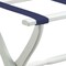 Homeroots White Folding Luggage Rack With Navy Blue Straps 489578 - alternate 2