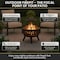 Pure Garden 25-Inch Round Outdoor Wood Burning Firepit/Fireplace, Black 50-FP189 - alternate 3