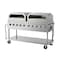 Koolmore 72 in. Commercial Outdoor Propane Gas Grill with Two 36 in. Pizza Ovens in Stainless-Steel CGKIT7-P36P36 - alternate 3