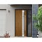 Vdomdoors Steel Door Deux 1713 Natural Oak Sidelight Exterior Black Window Stainless Inserts Single Modern Pa DEUX1713EXD-OAKB-W36+12 x H80-Left-hand Inswing - alternate 1