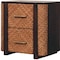 Homeroots 20" Espresso And Mocha Solid Wood Woven Texture One Drawer Nightstand 722553 - alternate 2