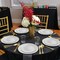 Smarty Had A Party 10.25" Gray with Gold Organic Round Disposable Plastic Dinner Plates (120 Plates), 120PK 930GG-CASE - alternate 1