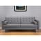 Homeroots 80" Gray Faux Leather Sleeper Sofa With Silver Legs 372116 - alternate 2