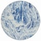 Homeroots 8' Navy Blue And Ivory Round Abstract Washable Indoor Outdoor Area Rug 614295 - alternate 2