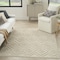 Homeroots 5' X 7' Cream And Beige Geometric Indoor Outdoor Area Rug 556277 - alternate 2