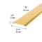 M-D Building Products 1-3/4 in. x 1/8 in. x 36 in. Gold Aluminum Flat Profile Threshold for Interior Doorways 09563 - alternate 2