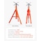 Vevor VEVOR Pipe Stand 2500LBS Pipe Stands 27.2"-52" Height for 1/2" to 12" Pipes 1108A - alternate 3