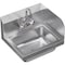 Amgood Stainless Steel Wall Mounted Hand Sink 17 in. x 15 in. with Right Side Splash and Gooseneck Faucet SINK HS-17SS-R-Z - alternate 2