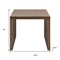 Homeroots 20" Walnut Wood Square Sled End Table 654012 - alternate 2
