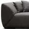 Homeroots 126" Dark Gray Nubuck Leather Sofa 719402 - alternate 2
