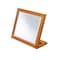 Homeroots 8" Brown Wood Framed Freestanding Makeup Shaving Tabletop Mirror 420751 - alternate 2