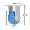 Vestil Polyurethane Rigid Caster 4 In. Diameter x 2 In. Width 617 Lb. Capacity Light Blue/Gray CST-KB-4X2PUP-R - alternate 2
