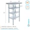 Amgood 18in D x 24in L Stainless Steel Table, Three Undershelves AMG WT-1824-3SH-Z - alternate 2