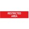 Cosco Sign, Engraved, RESTRICTED AREA, 2x8", 98005 098005 - alternate 1