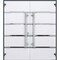 Vdomdoors Steel Double Doors Deux 1105 Gray Graphite Stainless Inserts Single Modern Painted DEUX1105DEXD-GRE-RH-W72 x H80 - alternate 2