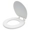 Prosource Toilet Seat, Round, PP, White, Plastic Hinge S001-WH - alternate 1