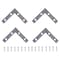 Prosource Corner Brace, 2-1/2 in L, 2-1/2 in W, 1/2 in H, Steel, Zinc-Plated, 1.6 mm Thick Material FC-Z025-C4PS - alternate 1