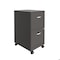Space Solutions 14.25 in W 2 Drawer Mobile Vertical File Cabinet, Metallic Charcoal 22616 - alternate 1