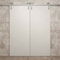 Sartodoors Modern Double Barn Door 64 x 80 inches, Ego 5005 Painted White Oak, 13FT Silver Rail Track Set, S EGO5005DB-S-PWO-64 - alternate 2
