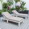 Leisuremod Chelsea Modern Outdoor White Chaise Lounge Chair With Beige Cushions CLW-77BG2 - alternate 2