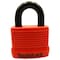 Doublelock OSPREY, Marine-Grade Large Padlock, 50 mm. 1-Piece Brass and Aluminum with Red Cover 890-250A - alternate 1