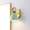 Jonathan Y Phineas 7" 1-Light Adjustable Farmhouse Bohemian Iron LED Vanity Light, Mint Green/Brass Gold JYL1114D - alternate 2