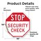 Signmission Stop Security Check, 10 Inch X 10 Inch, Vinyl Decal OC-D-10-231 - alternate 2