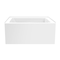 Kingston Brass 48" Acrylic Rectangular 3-Wall Alcove Tub, Right Hand Drain, Glossy White VTAM4836R22T - alternate 2