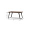 Homeroots 66" Walnut and Gray Wood and Iron Frame Base Dining Table 640694 - alternate 2