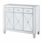 Homeroots 40in Silver Glass Three Drawer Sideboard with Three Doors 401708 - alternate 2
