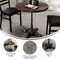 Flash Furniture Bennett 30 in Round Solid Wood Indoor Tabletop in Dark Brown with 22.75 in x 22.75 in GSF-RD30-DKBRN-SDAT2222-GG - alternate 2