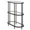 Homeroots 36" Black And Clear Metal and Glass Two Tier Etagere Bookcase 527582 - alternate 3
