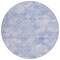 Homeroots 8' Sky Blue And Ivory Round Geometric Washable Indoor Outdoor Area Rug 603295 - alternate 3