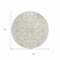 Homeroots 8' Beige And Ivory Round Damask Washable Indoor Outdoor Area Rug 614403 - alternate 2