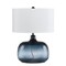 Homeroots 24" Dark Blue Glass Table Lamp With White Novelty Shade 524687 - alternate 1