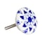 Homeroots Set of Eight Blue And White Ceramic And Metal Drawer Pull Knobs, 8PK 544409 - alternate 1