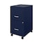 Space Solutions 14.25 in W 2 Drawer Mobile Vertical File Cabinet, Navy 24407 - alternate 2