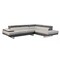 Homeroots Gray Leather L Shaped Two Piece Corner Sectional 366196 - alternate 2