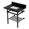 Kingston Brass 30-Inch Black Granite Console Sink with Brass Legs and Shelf, 8-Inch, 3-Hole KVPK3030KBSQB5 - alternate 1