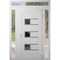 Vdomdoors Front Exterior Prehung Metal-Plastic Door, Manux 8933 White Silk, 2 Side and Top Sidelite Transom,  MANUX8933EXD-WS-W16+36+16xH80+14-LH - alternate 1